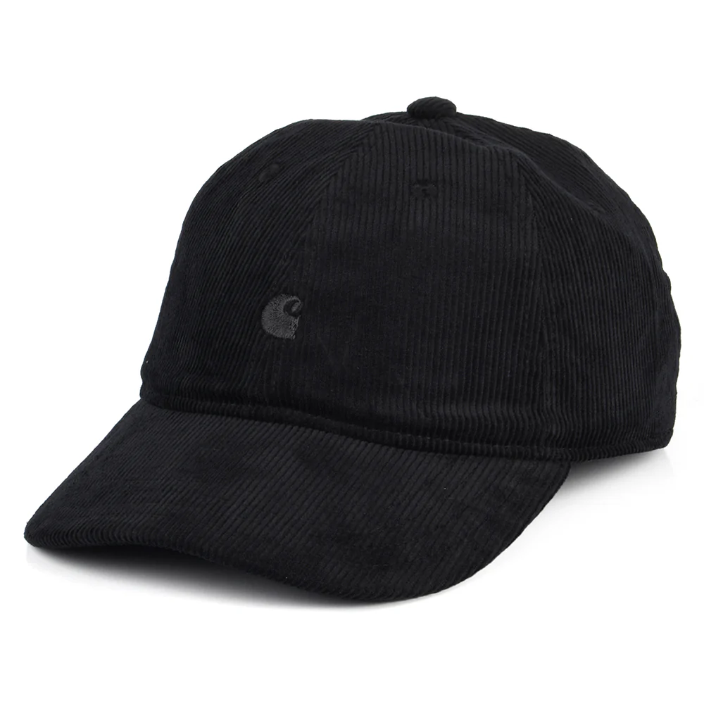 Carhartt WIP Harlem Tonal Kord Baseball Cap - Schwarz
