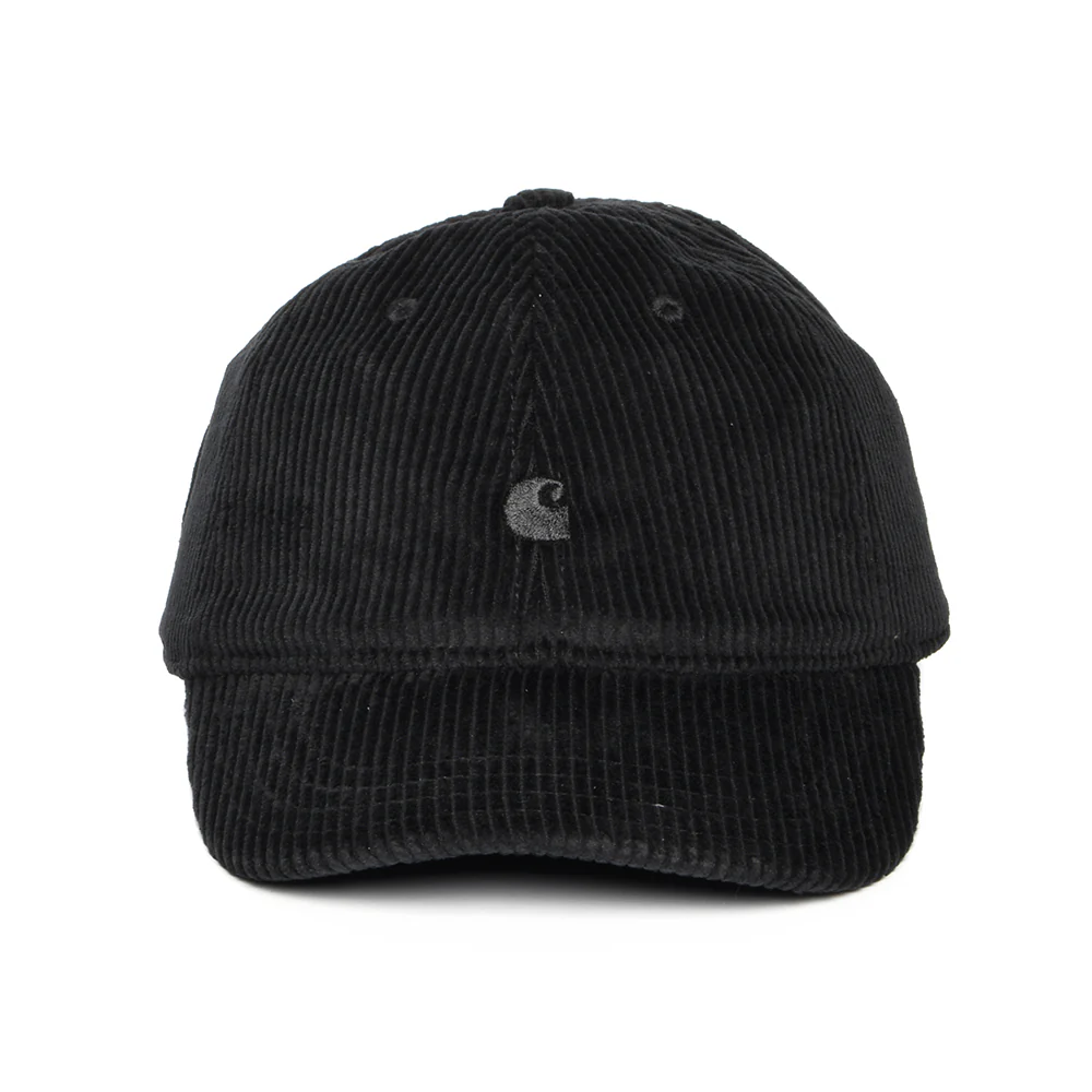 Carhartt WIP Harlem Wide Wale Corduroy Baseball Cap - Schwarz auf Schwarz - Image 2