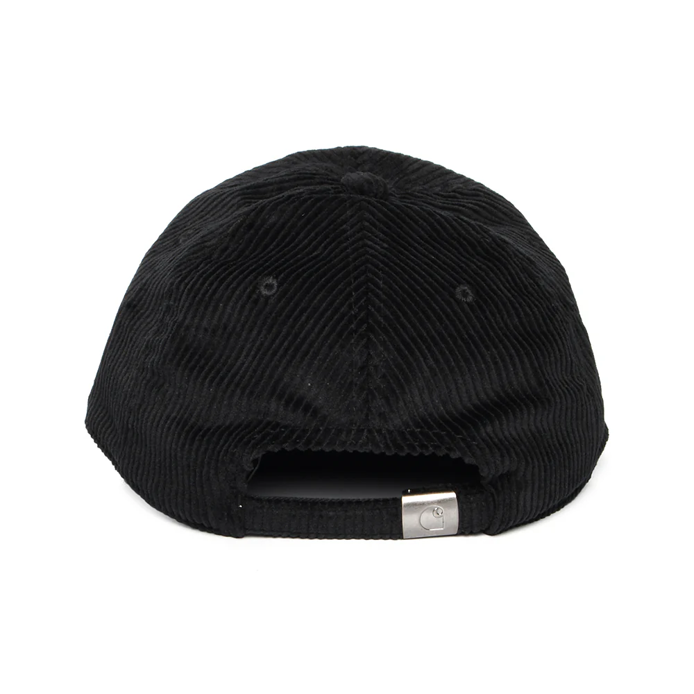 Carhartt WIP Harlem Wide Wale Corduroy Baseball Cap - Schwarz auf Schwarz - Image 3