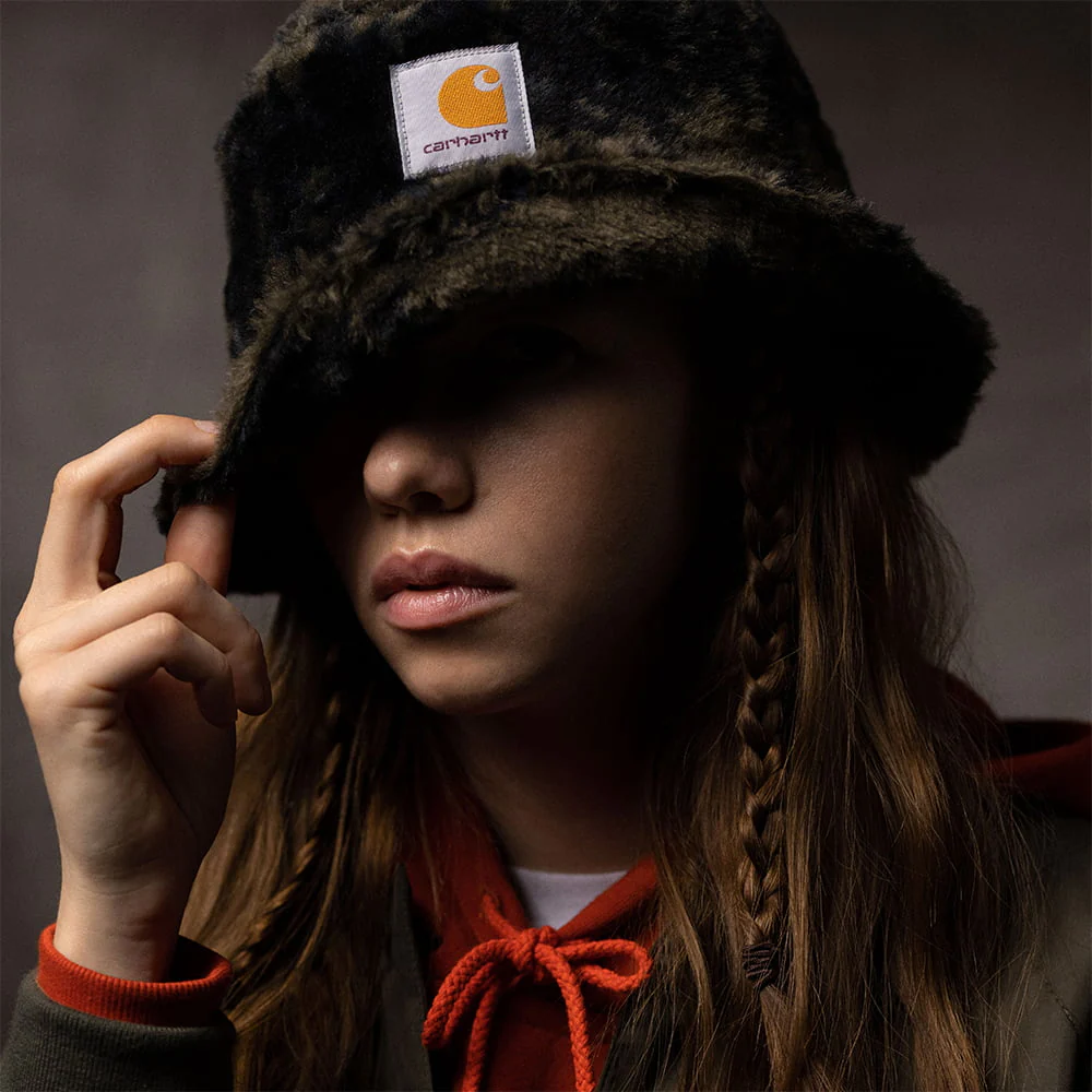Carhartt WIP High Plains Kunstfell Fischerhut - Zypresse - Image 4