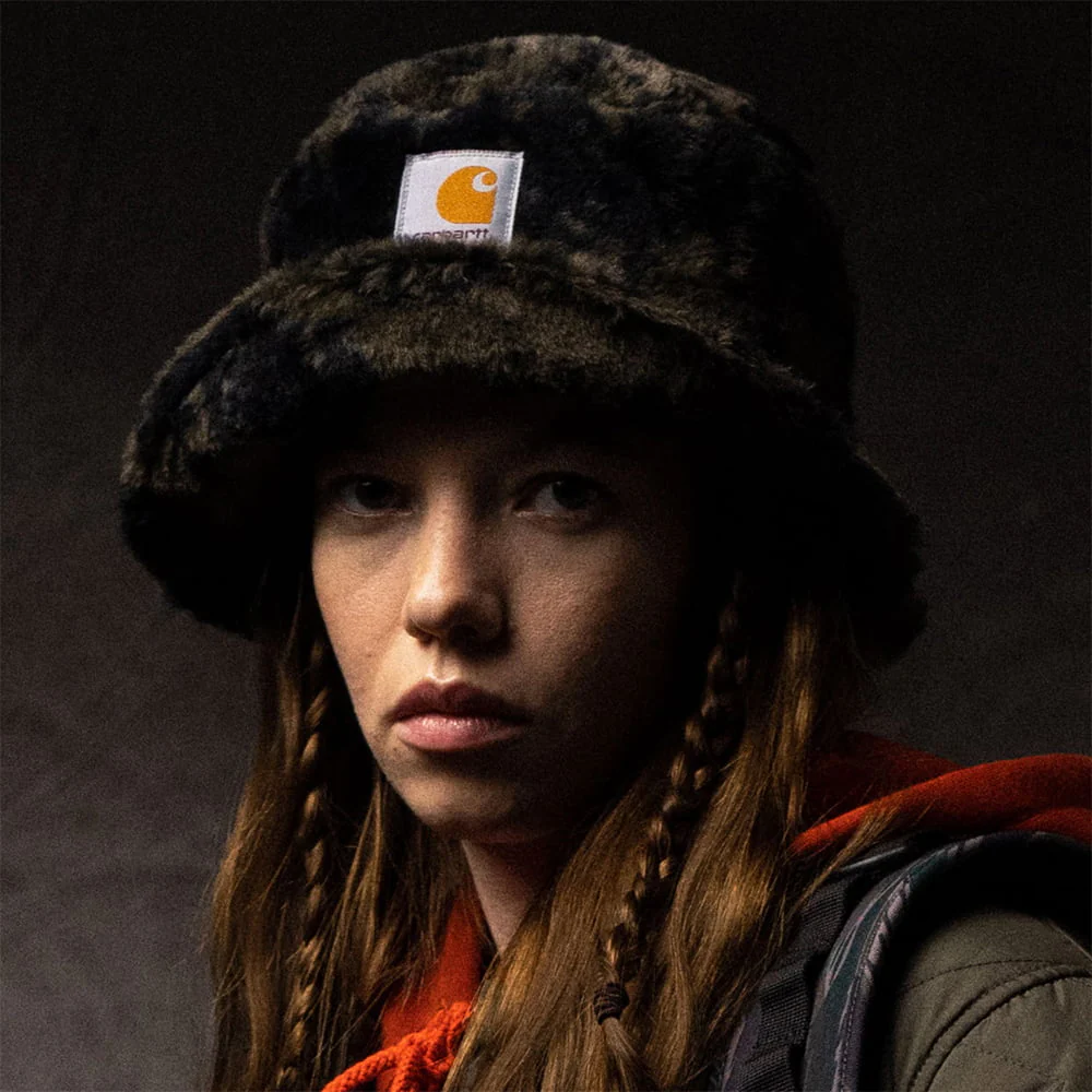 Carhartt WIP High Plains Kunstfell Fischerhut - Zypresse - Image 5