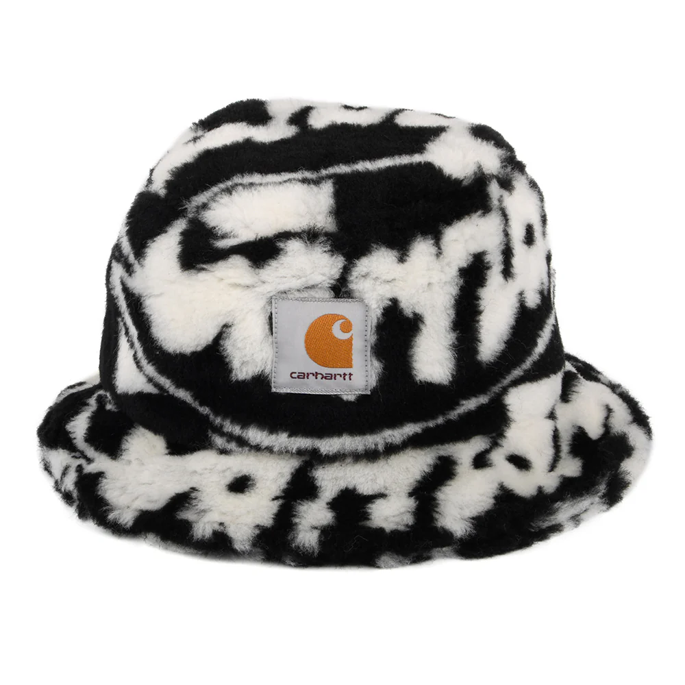 Carhartt WIP Joyride Jacquard Kunstfell Fischerhut - Schwarz-Weiß - Image 2