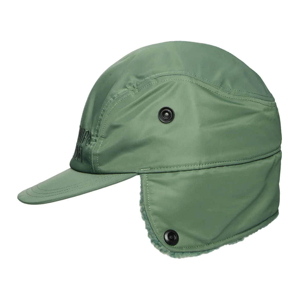 Carhartt WIP Olten 4 Paneelen Cap mit Ohrenklappen - Olivgrün - Image 2