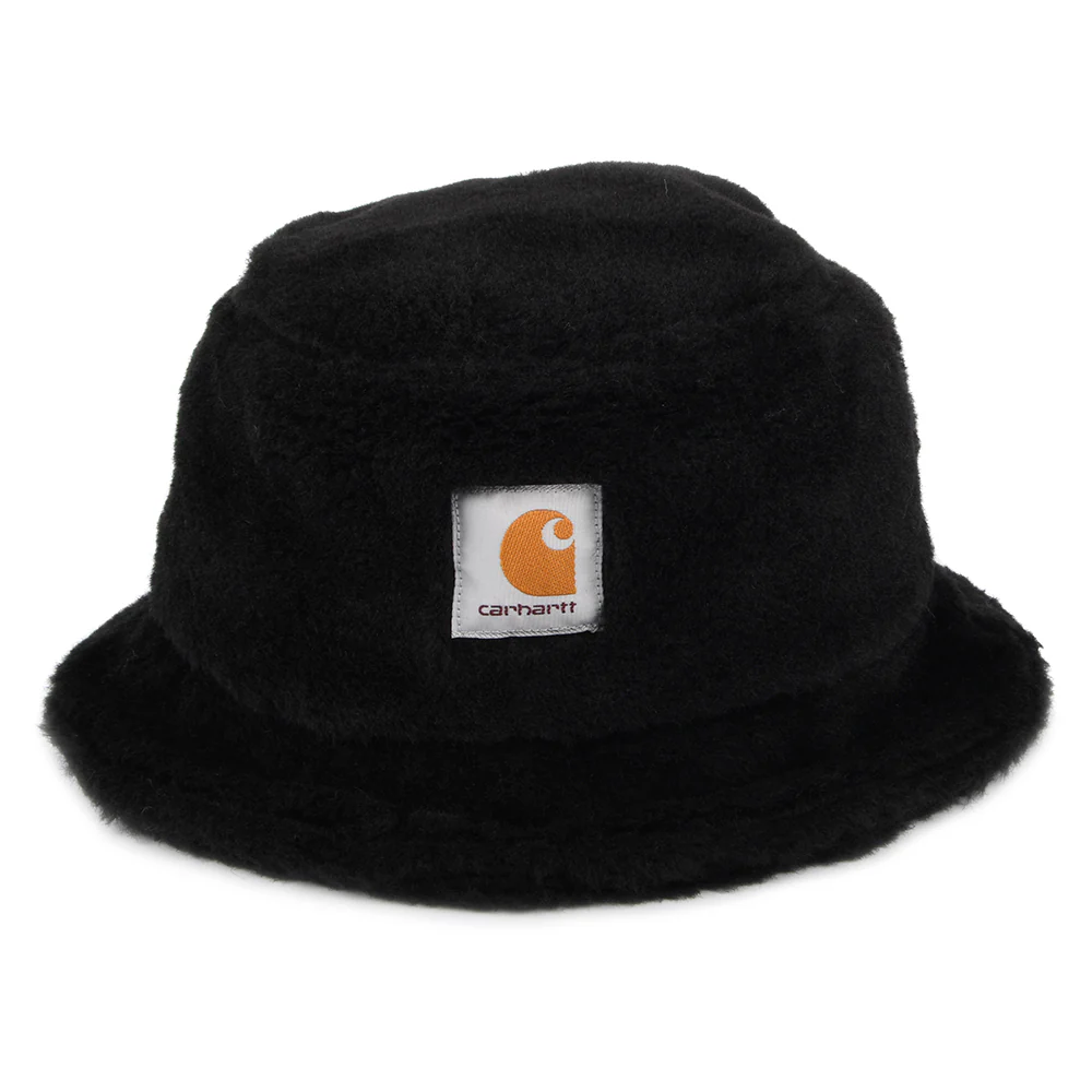 Carhartt WIP Plains Kunstfell Fischerhut - Schwarz - Image 2