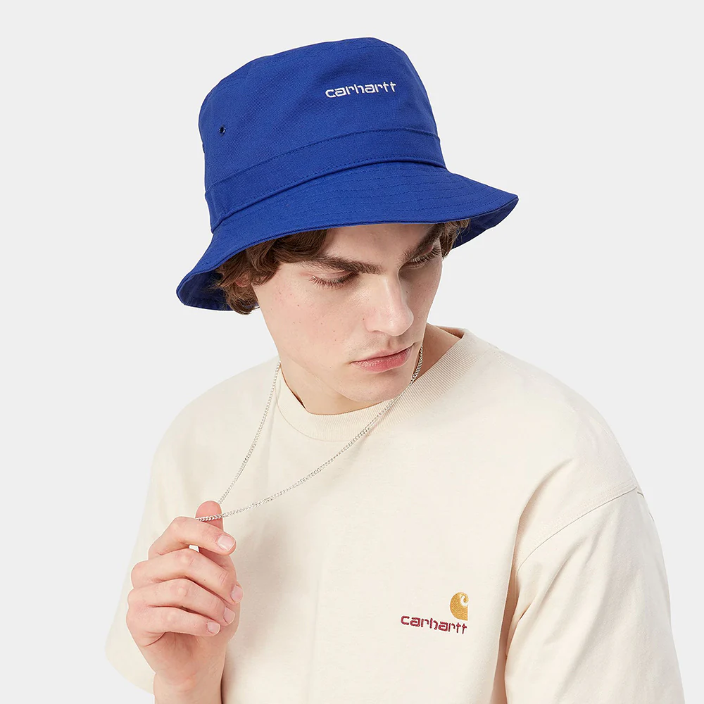 Carhartt WIP Script Fischerhut aus Baumwoll-Canvas - Blau - Image 3