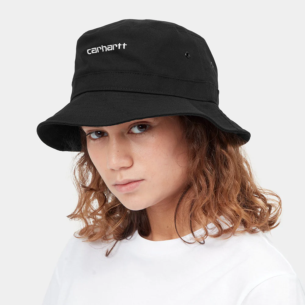 Carhartt WIP Script Fischerhut aus Baumwoll-Canvas - Schwarz - Image 3