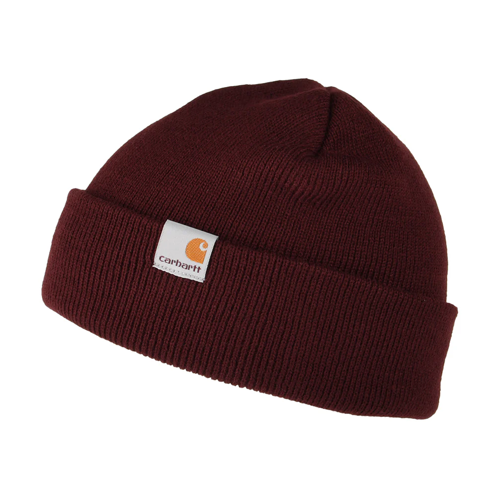 Carhartt WIP Stratus Short Watch Beanie Mütze - Burgunderrot