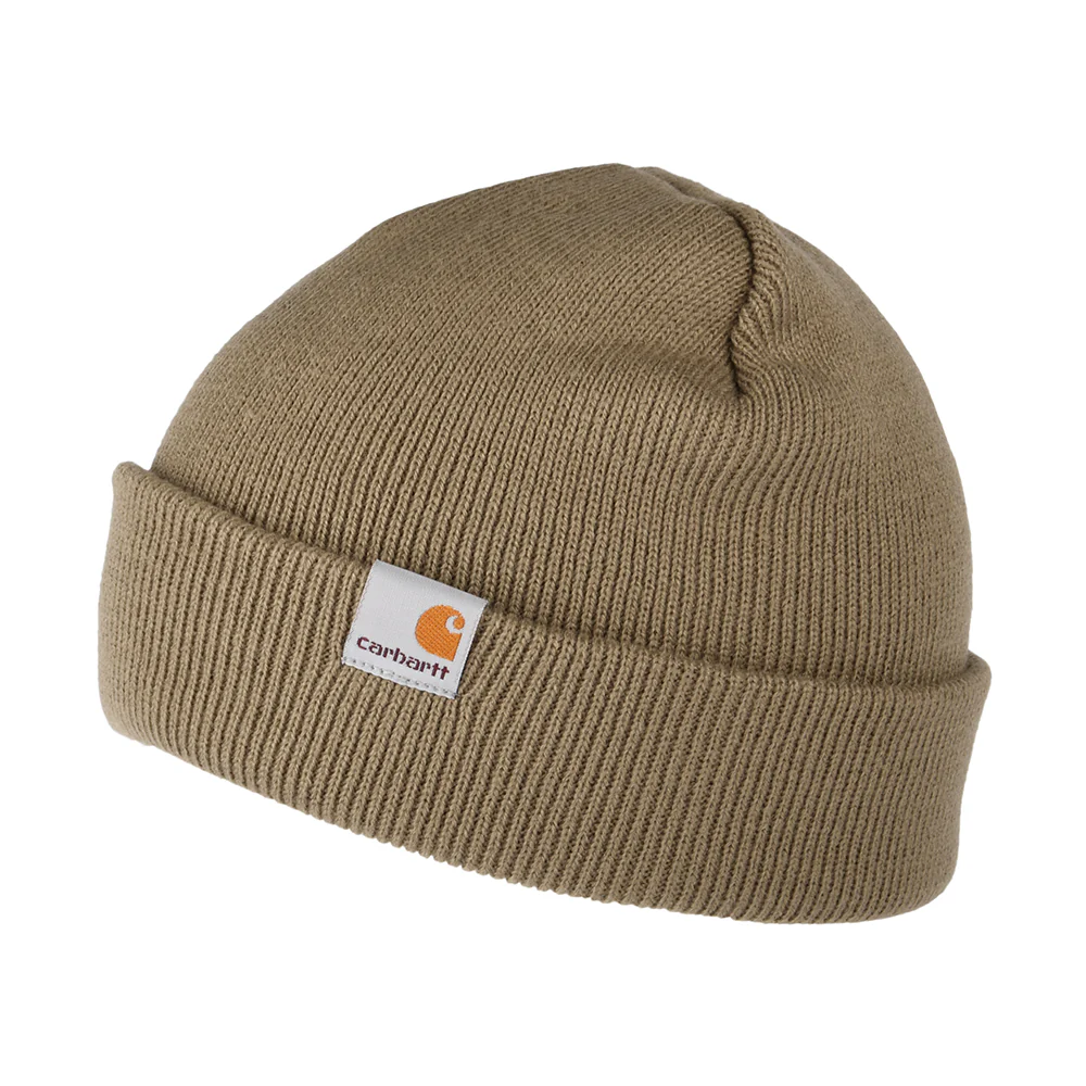Carhartt WIP Stratus Short Watch Beanie Mütze - Hellbraun