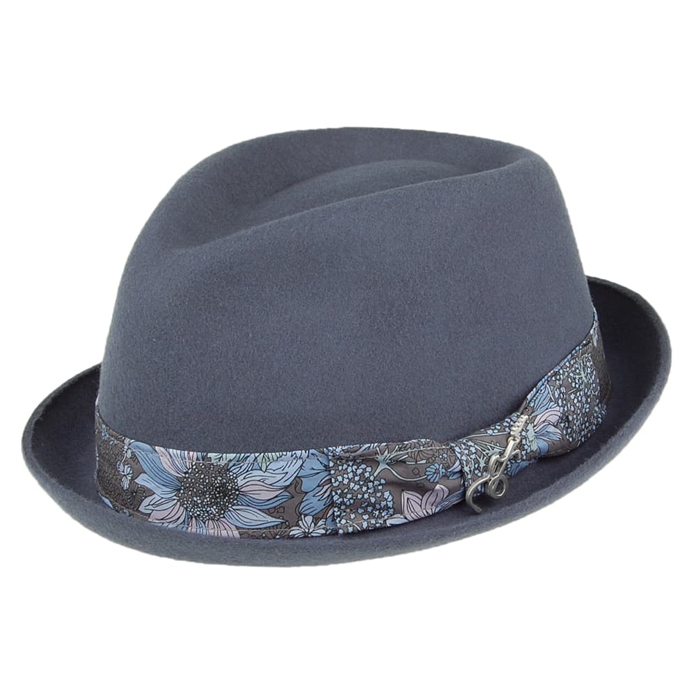 Carlos Santana Accord Trilby Hut aus Wollfilz - Nebel