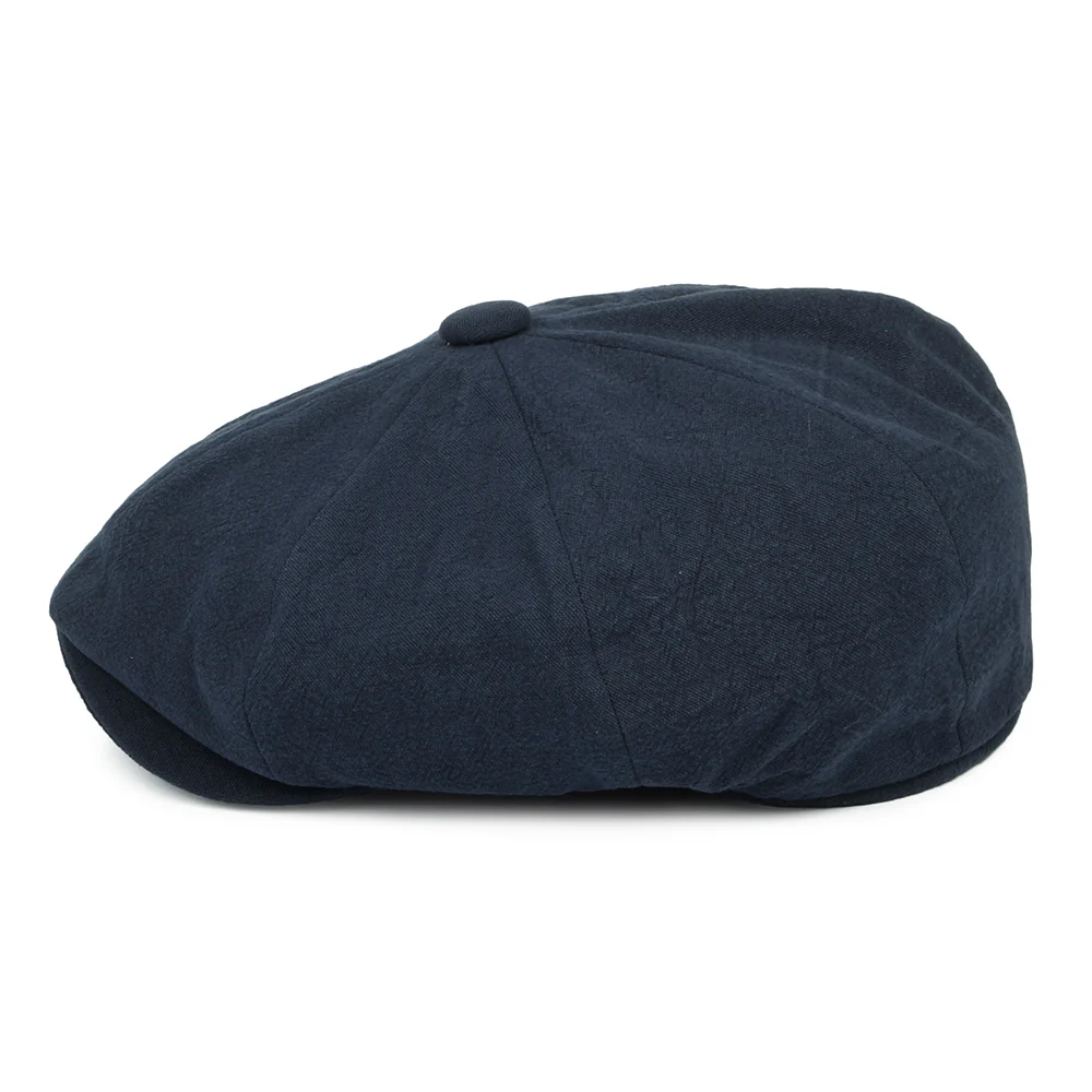 Christys Alfie Ballonmütze aus schwerem Leinen - Marineblau - Image 3