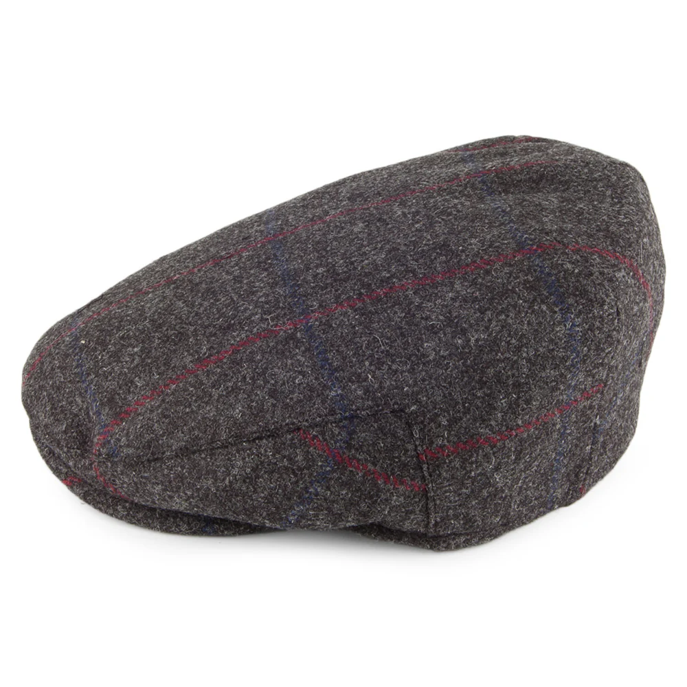 Christys Balmoral Country Tweed Schiebermütze - Anthrazit - Image 3