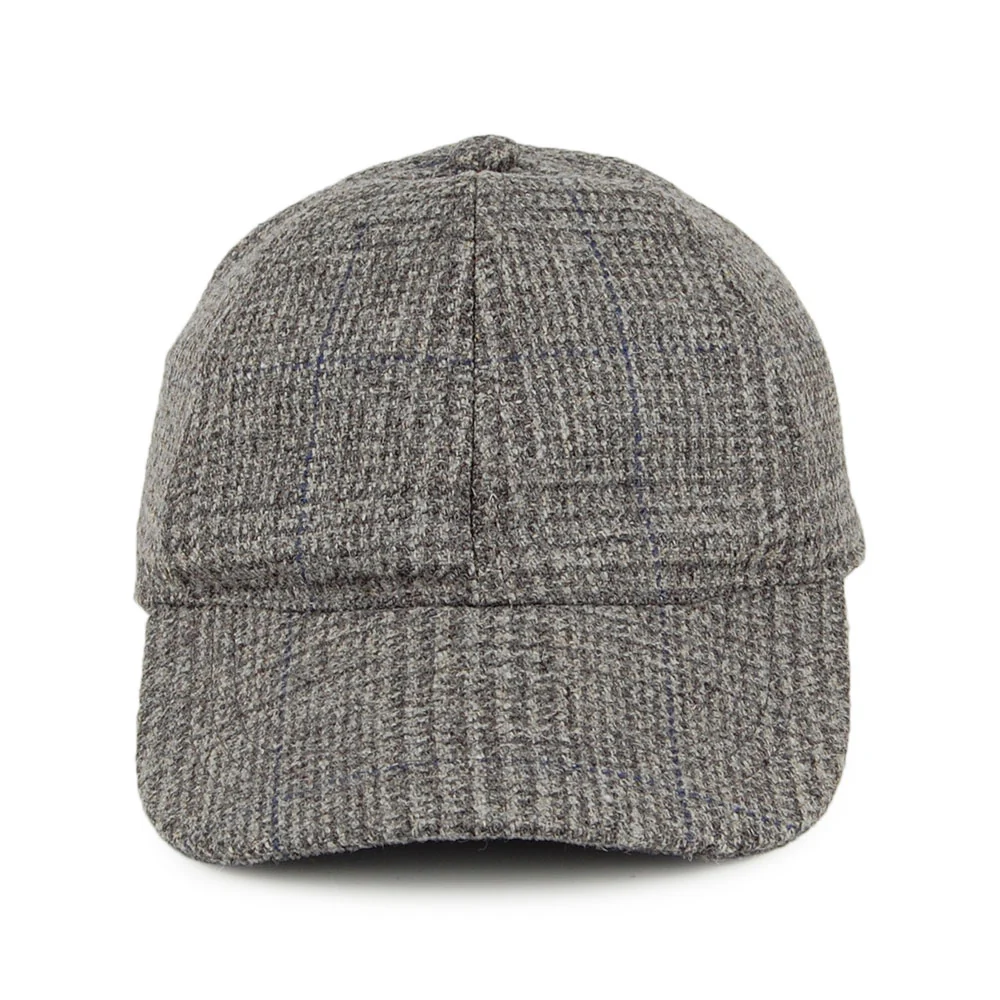 Christys Baseball Cap mit Prince of Wales Karomuster aus Wollgewebe - Grau - Image 2
