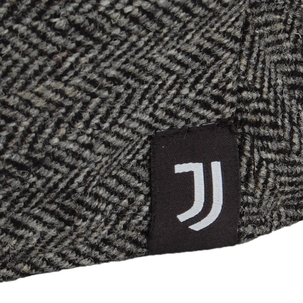 Christys Bespoke Fischgrätmuster Juventus Schiebermütze - Grau - Image 4