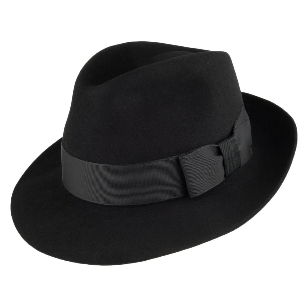 Christys Bond Trilby Hut aus Haarfilz - Schwarz
