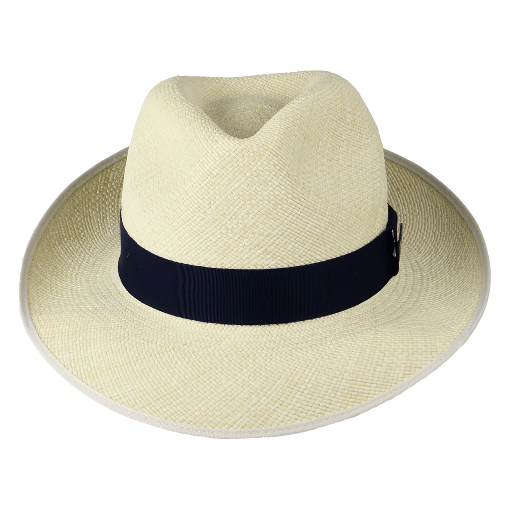 Christys Classic Preset Panama Fedora Hut mit schwarzem Hutband - Semi-Gebleicht - Image 3