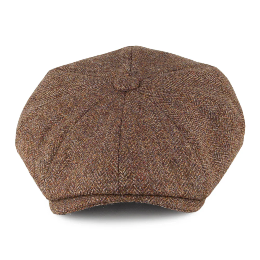 Christys Country Tweed Tweed Ballonmütze mit Fischgrätmuster - Braun - Image 2