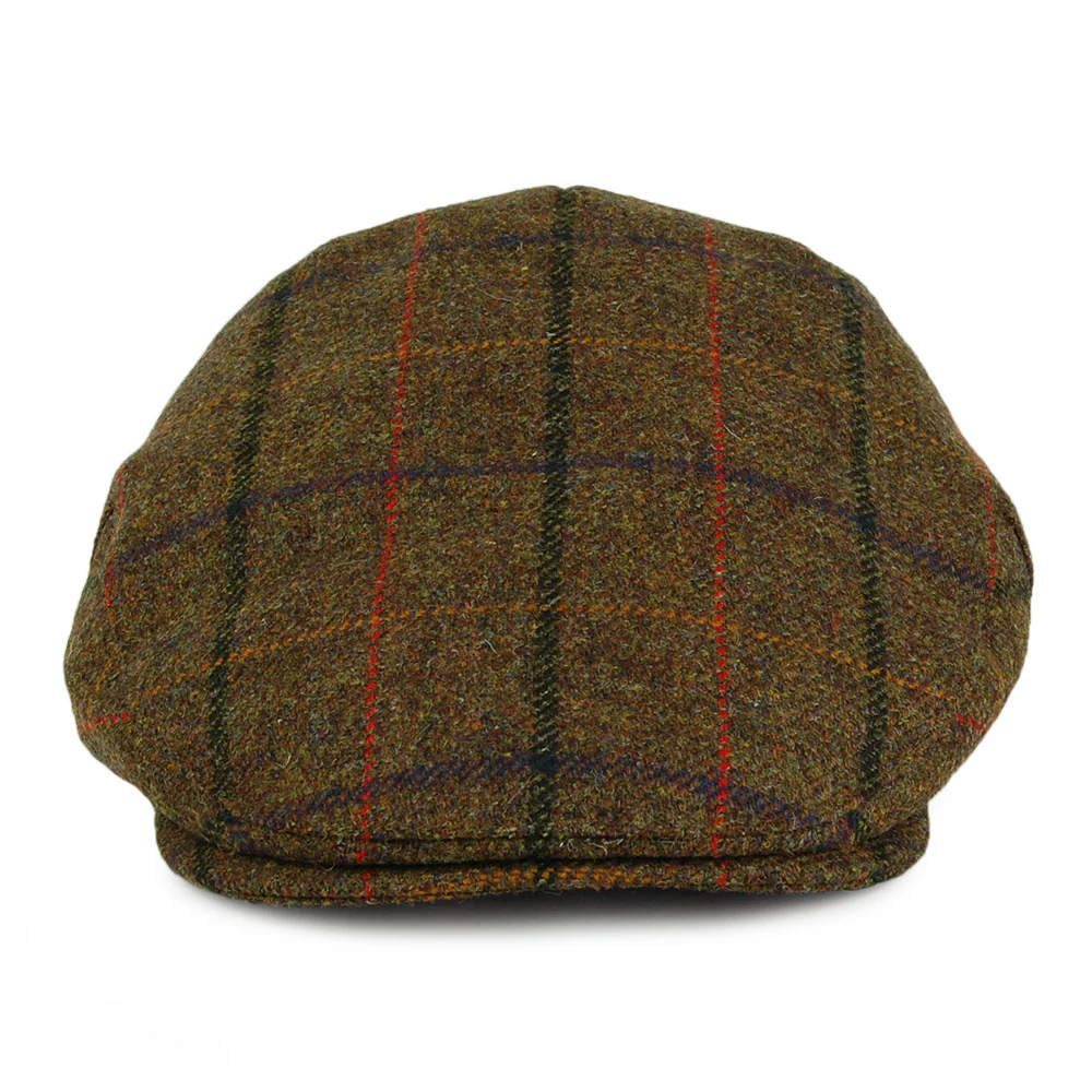 Christys Country Tweed Balmoral Schiebermütze - Olivgrün-Braun - Image 2