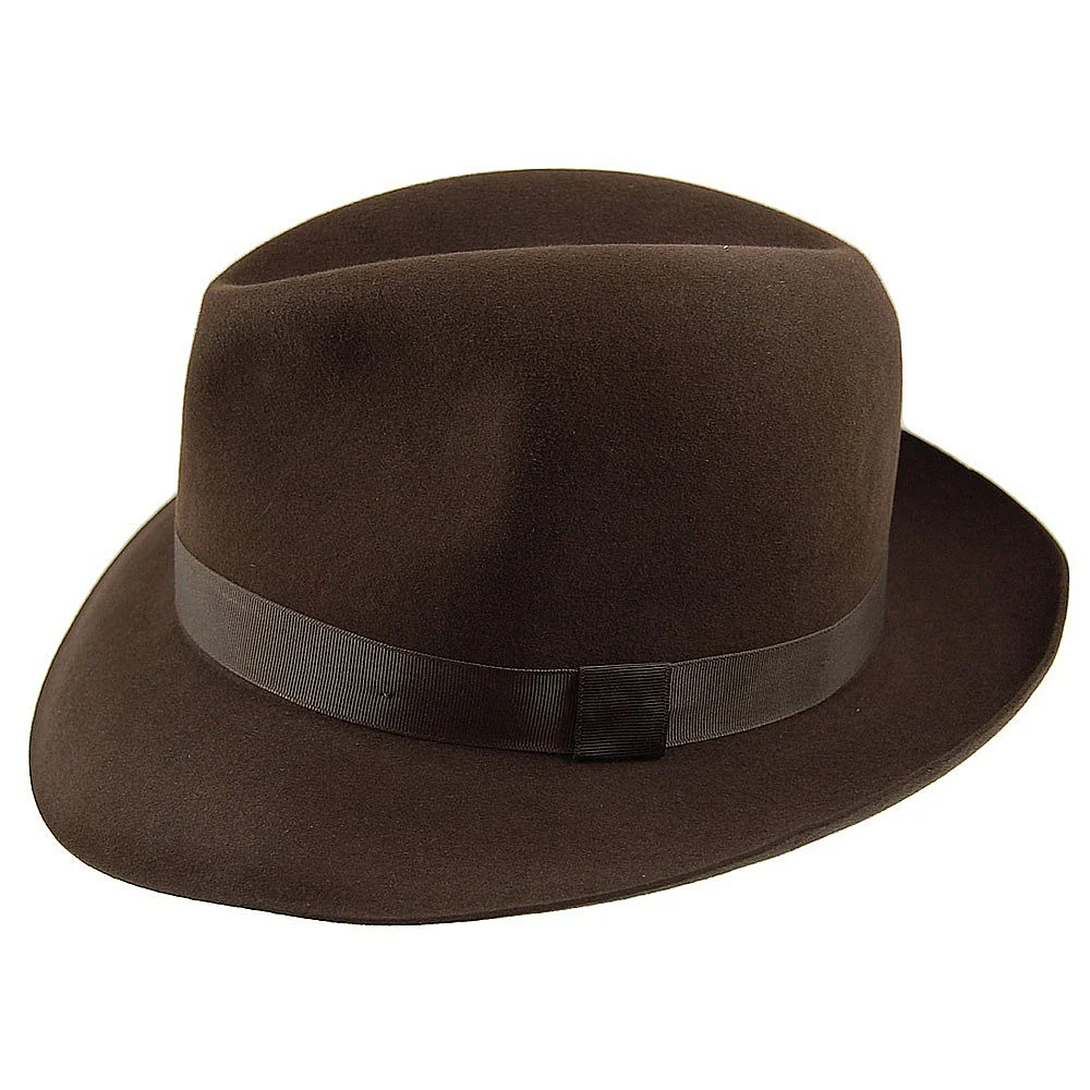 Christys Foldaway Fedora Hut aus Haarfilz - Braun - Image 2