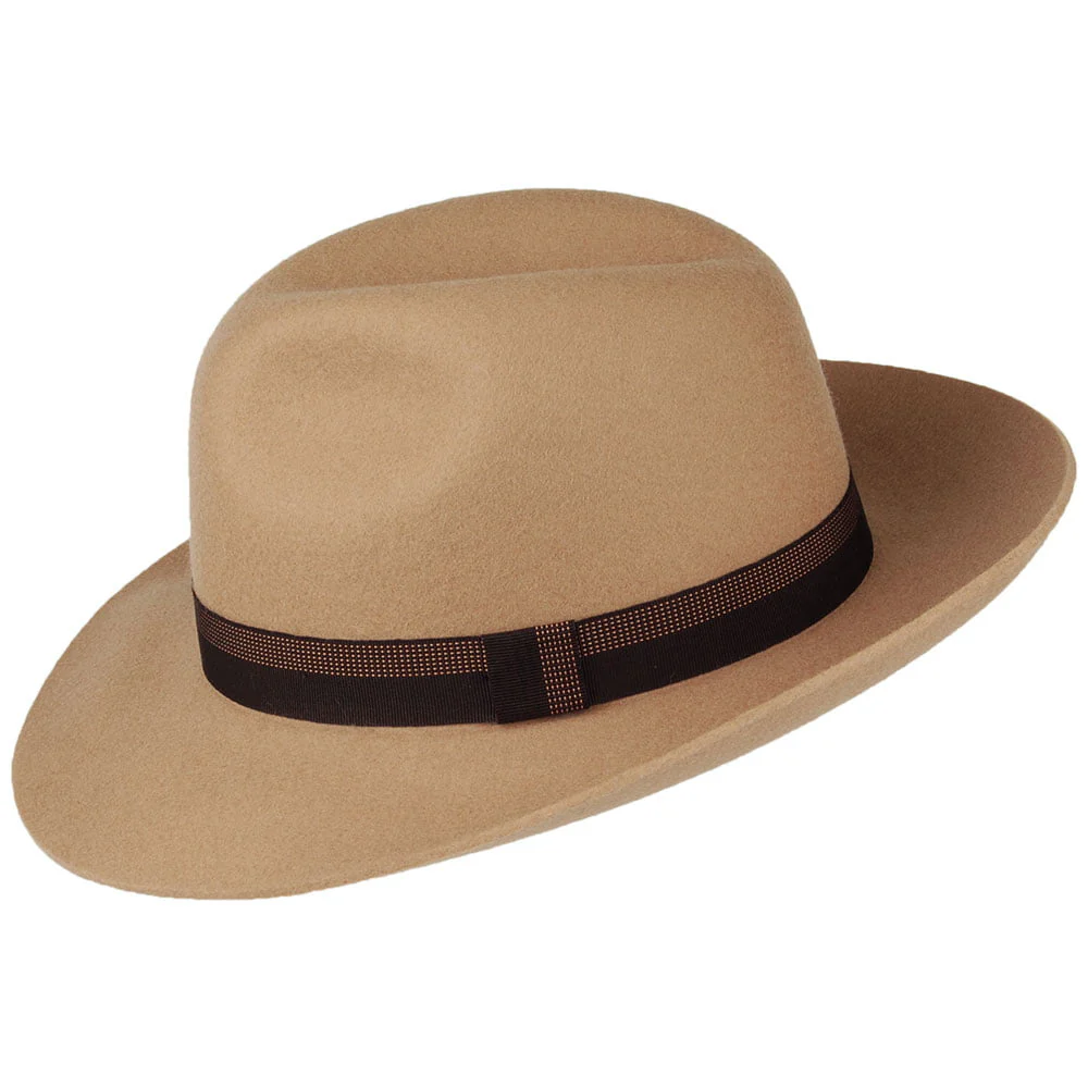 Christys Grosvenor Fedora Hut aus Wollfilz - Kamel - Image 2