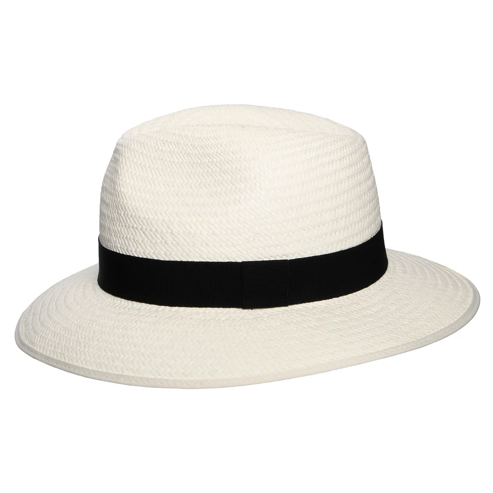 Christys mit heruntergeklappter Krempe Panama Safari Fedora Hut - Perlweiß - Image 2