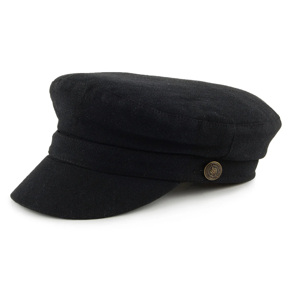 Christys Paddington Schiffermütze aus schwerem Leinen - Schwarz