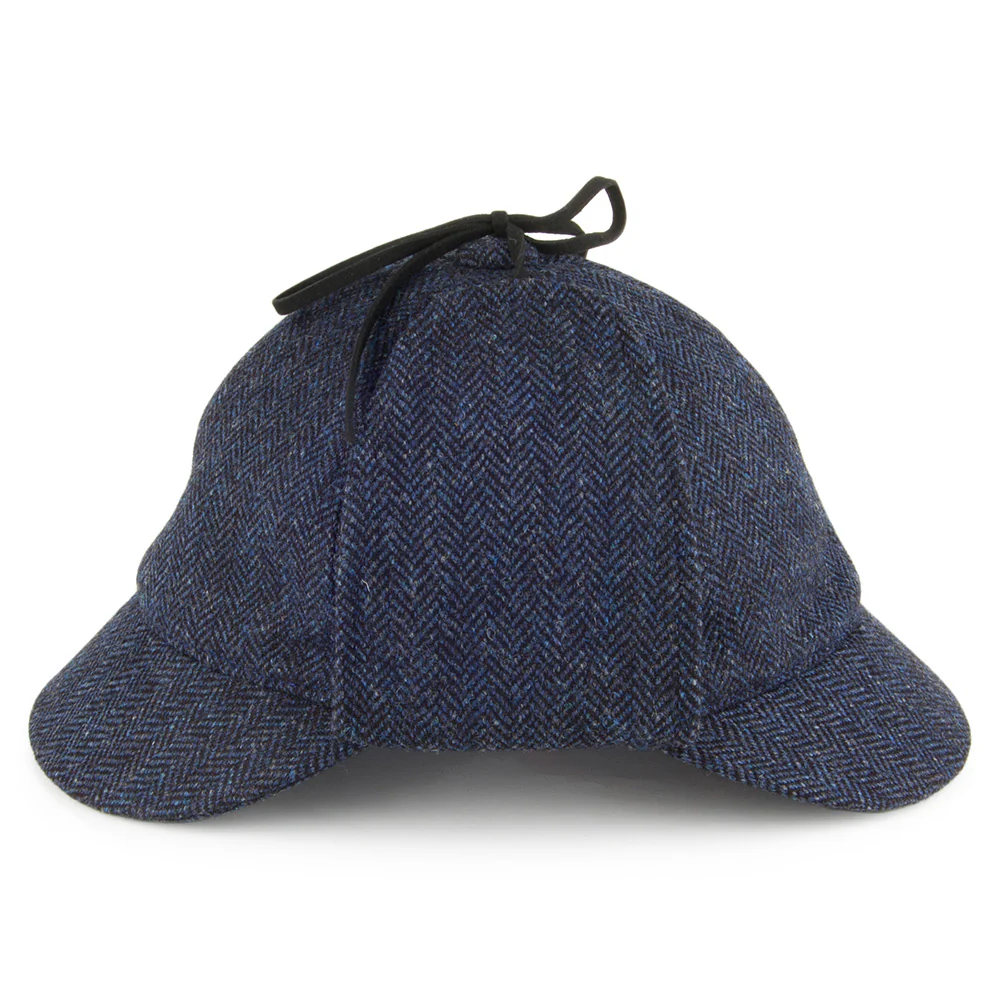 Christys Sherlock Holmes Fischgrätmuster Hut - Blau - Image 2