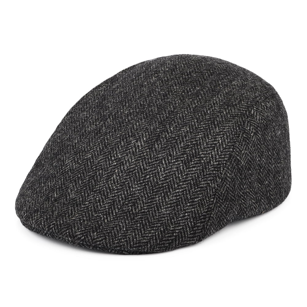 Christys Spectator Schiebermütze Tweed Herringbone mit Ohrenklappen - Grau