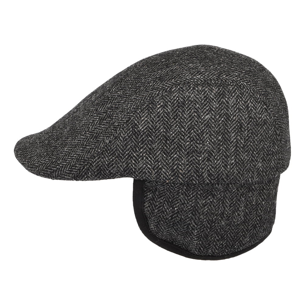 Christys Spectator Schiebermütze Tweed Herringbone mit Ohrenklappen - Grau - Image 2