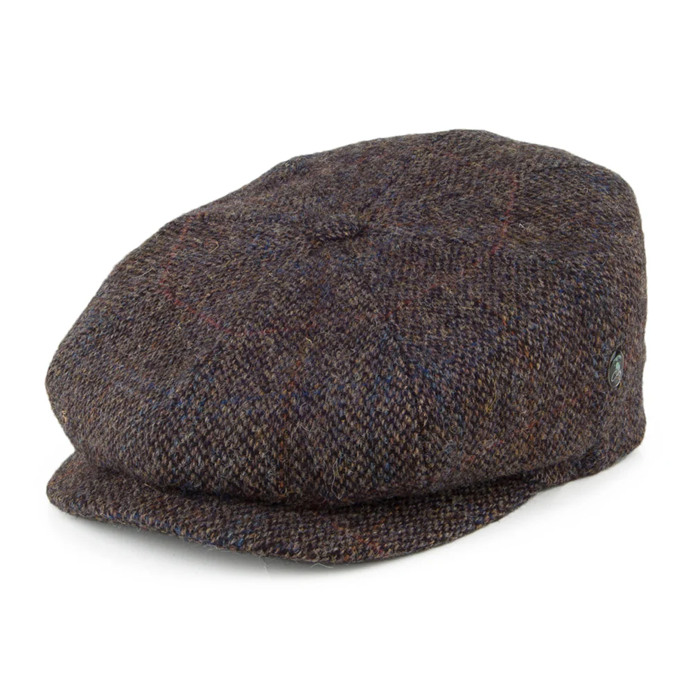 City Sport Birdseye HARRIS TWEED Ballonmütze - Grau-Braun