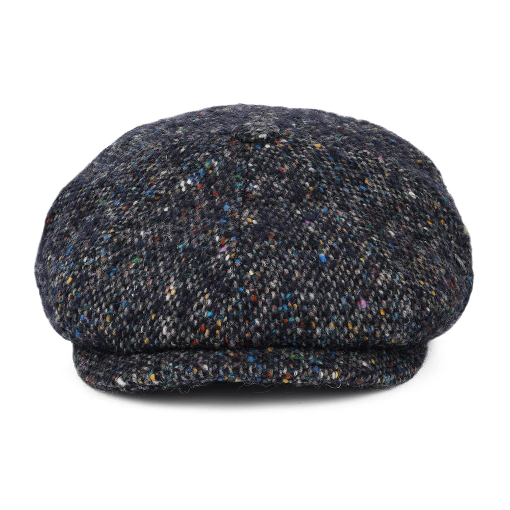 City Sport Deep Fit Donegal Tweed Ballonmütze Marl - Marineblau-Multi - Image 2