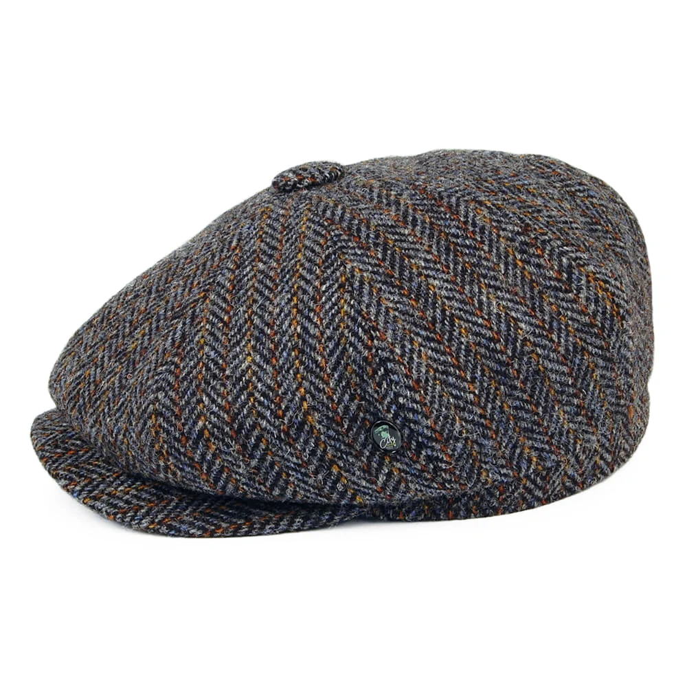City Sport Deep Fit HARRIS TWEED Ballonmütze mit Fischgrätmuster - Grau-Bronze - Image 3