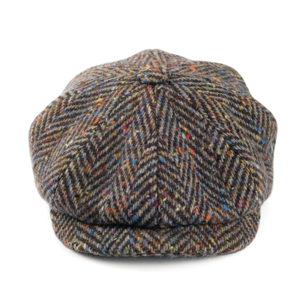 City Sport Donegal Tweed Ballonmütze - Braun-Hellbraun - Image 2