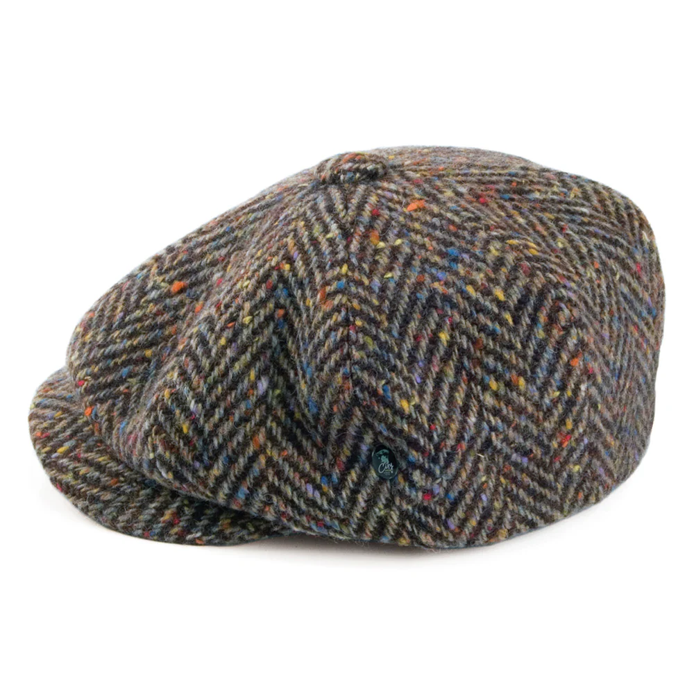 City Sport Donegal Tweed Ballonmütze - Braun-Hellbraun - Image 3