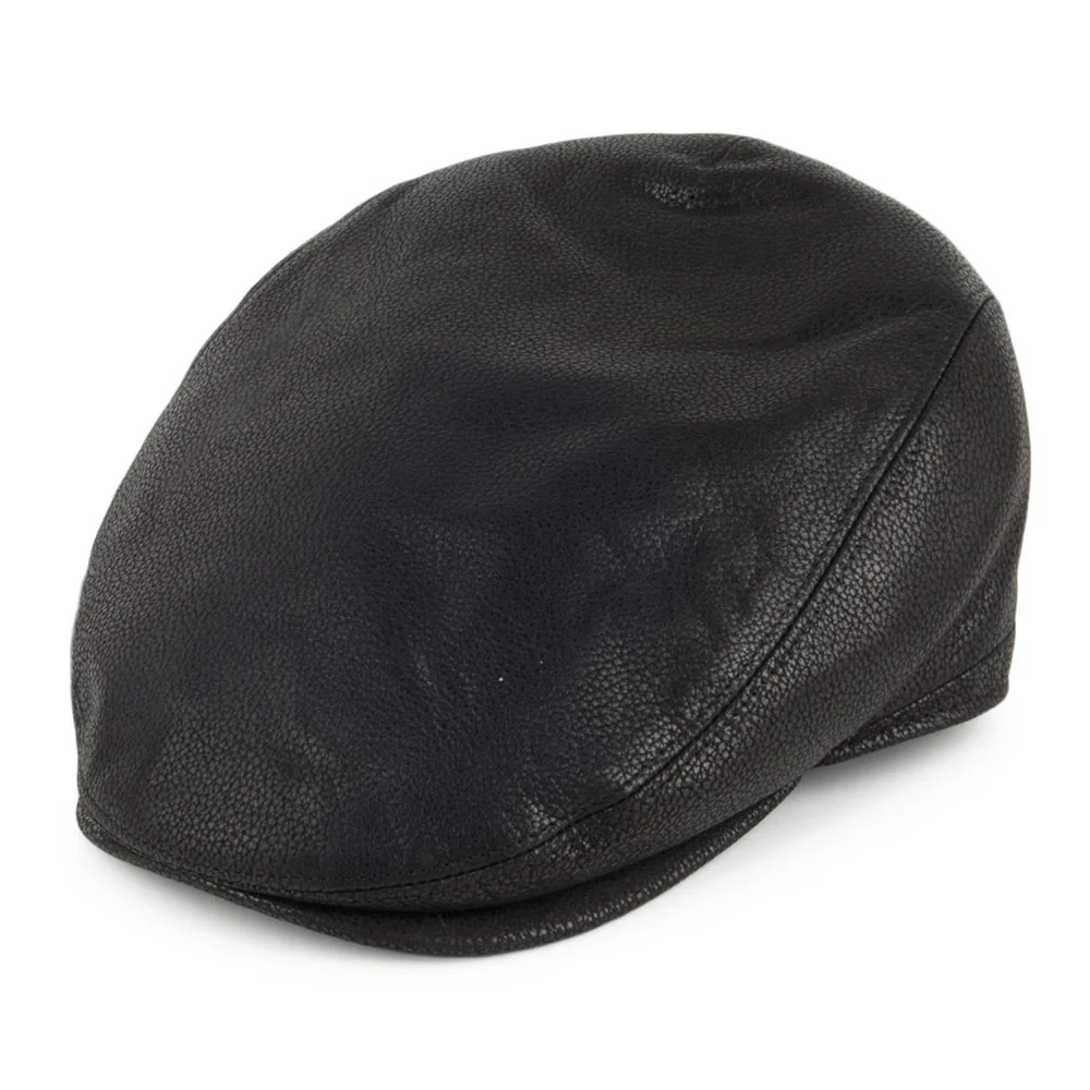 City Sport leder Deep Fit Schiebermütze - Schwarz