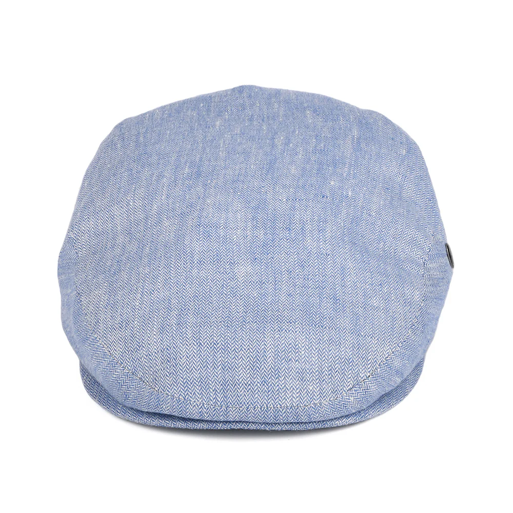 City Sport Schiebermütze Micro-Herringbone aus Leinen - Blau - Image 2