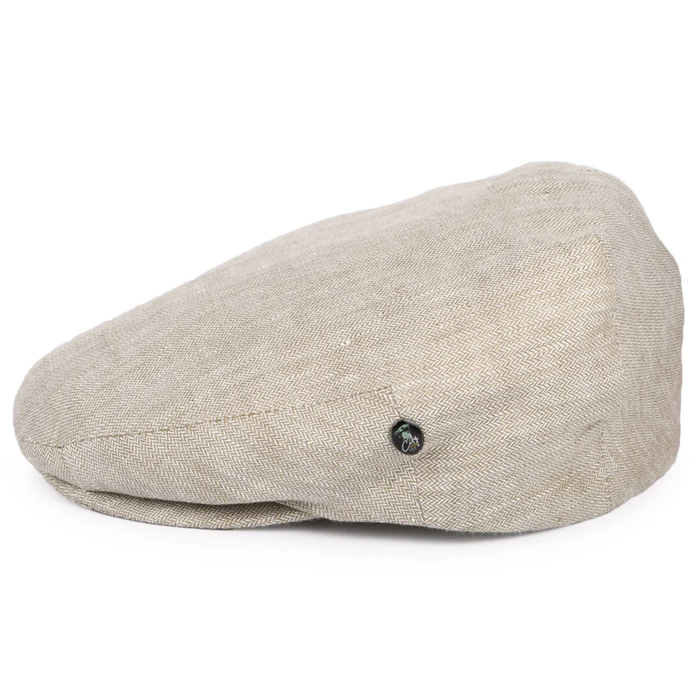 City Sport Schiebermütze Micro-Herringbone aus Leinen - Hellbraun - Image 3