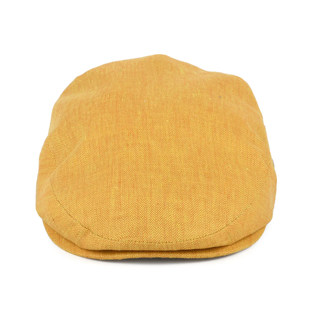City Sport Schiebermütze Micro-Herringbone aus Leinen - Senfgelb - Image 2