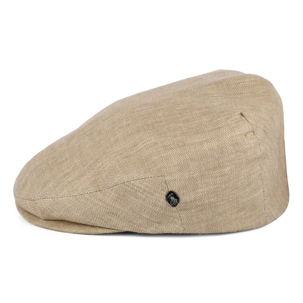 City Sport Schiebermütze Micro-Herringbone aus Leinen - Weizen - Image 3