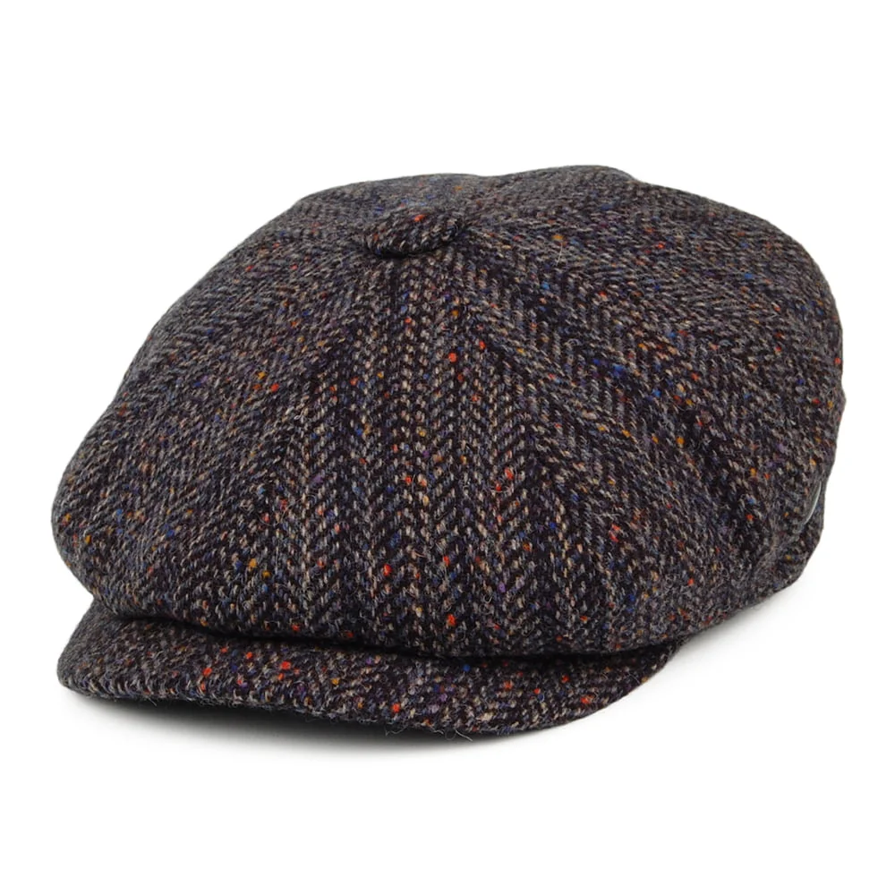 City Sport Shannon Deep Fit Donegal Tweed Ballonmütze - Blau-Multi
