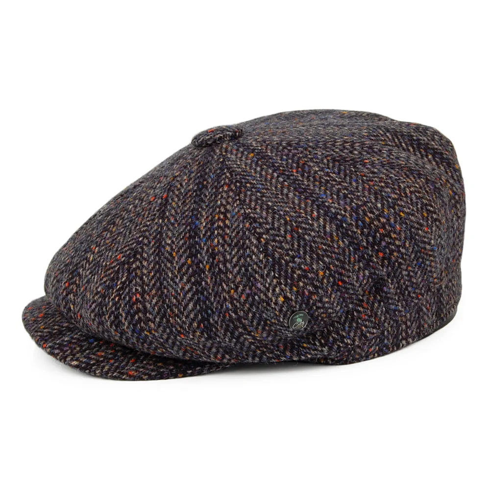 City Sport Shannon Deep Fit Donegal Tweed Ballonmütze - Blau-Multi - Image 3