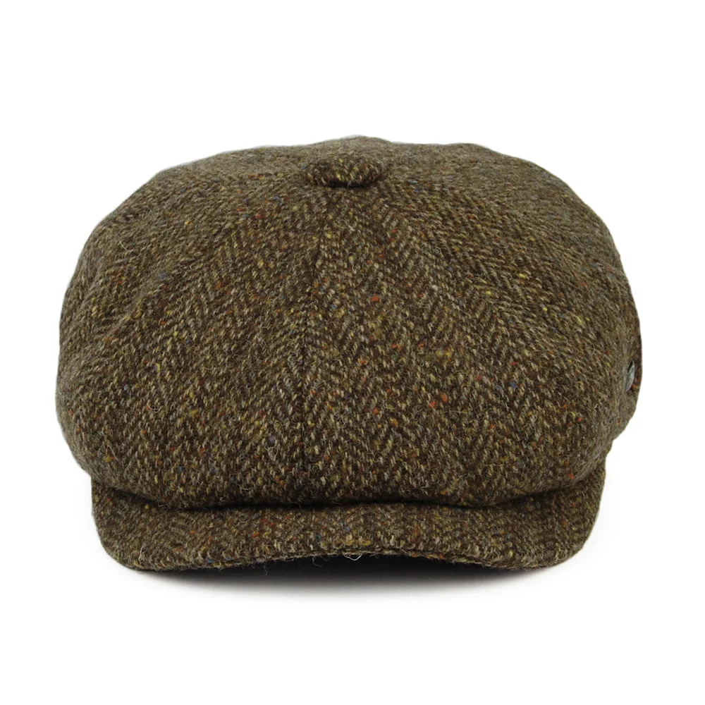City Sport Shannon Deep Fit Donegal Tweed Ballonmütze - Moosgrün - Image 2