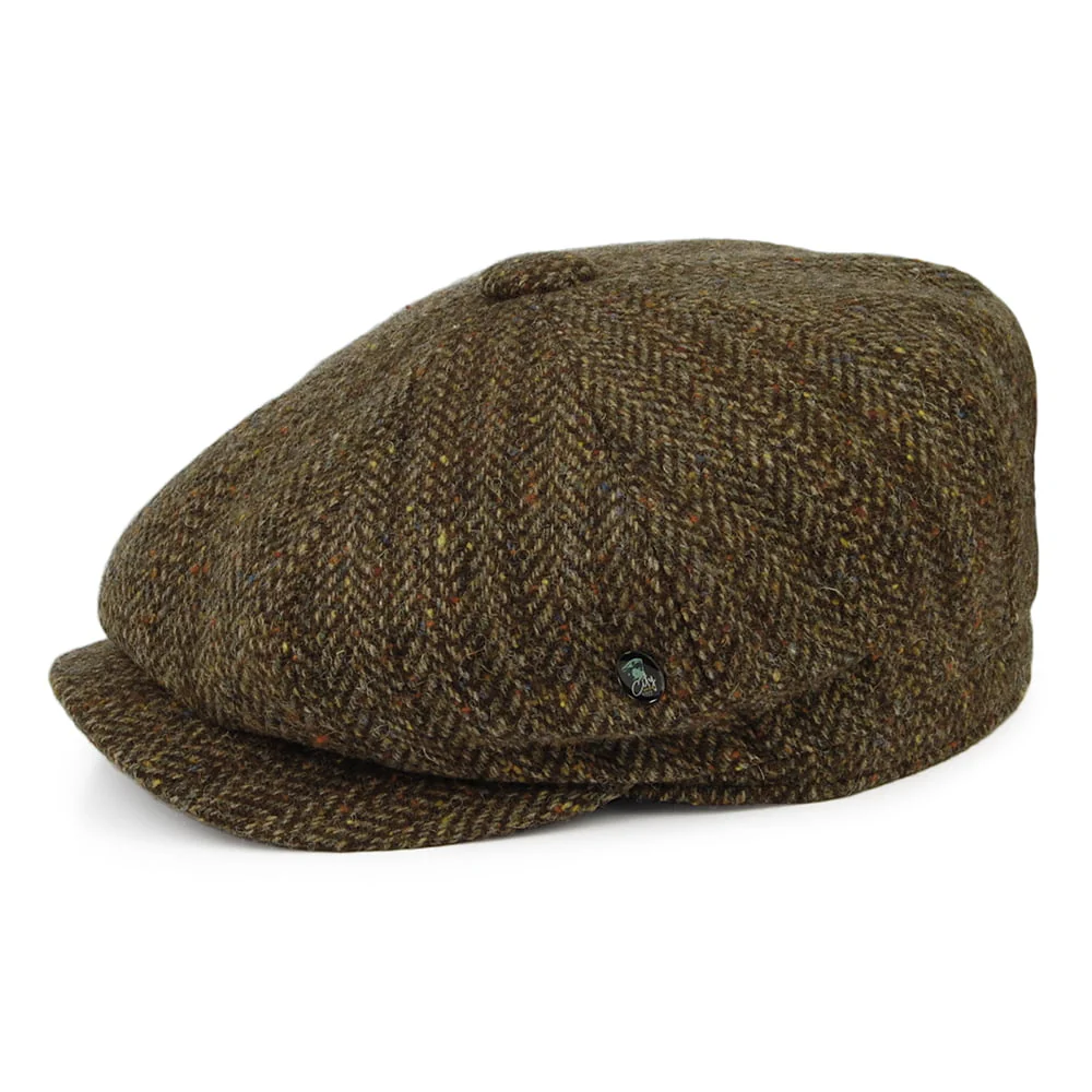 City Sport Shannon Deep Fit Donegal Tweed Ballonmütze - Moosgrün - Image 3