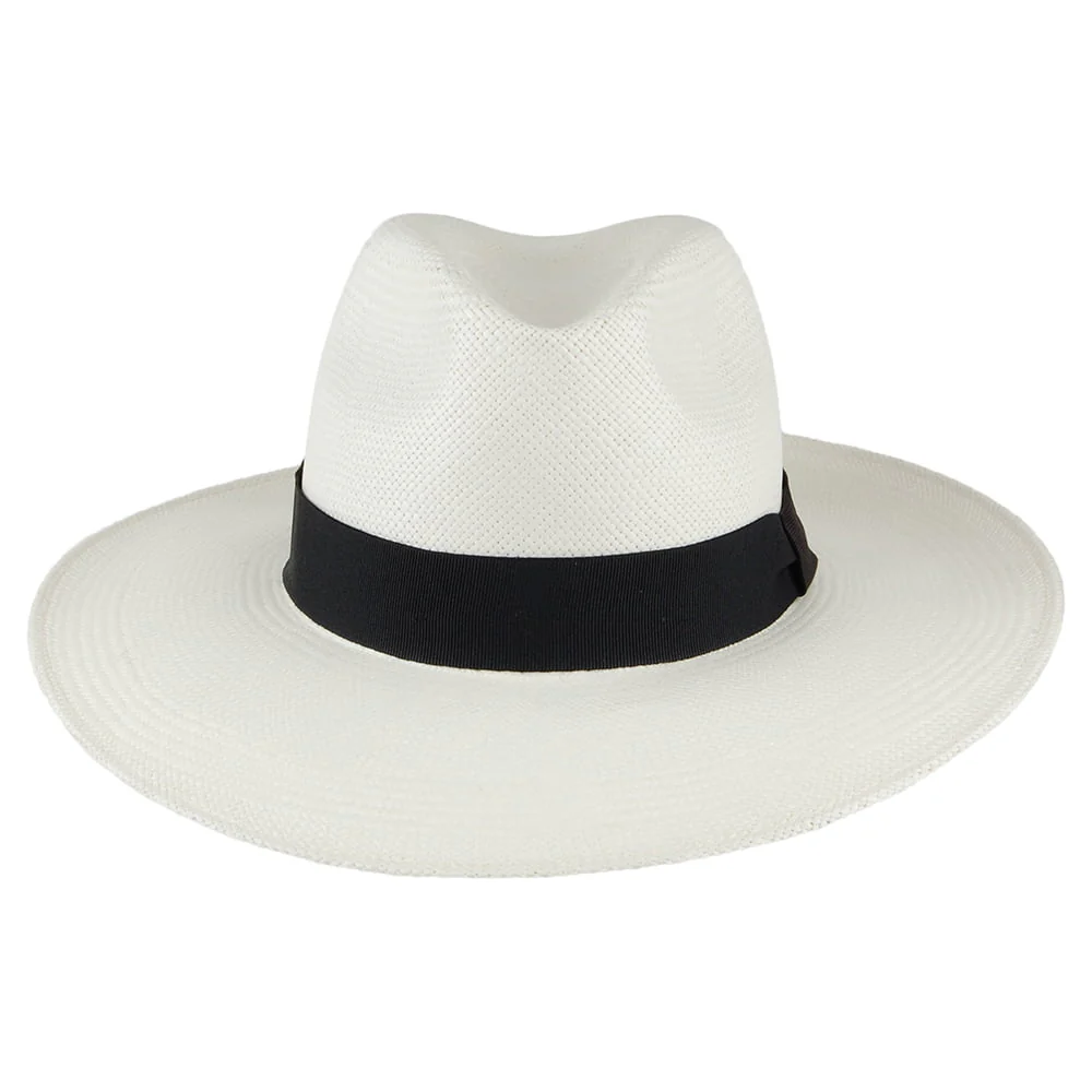 City Sport The Author mit erweiterter Krempe Panama Fedora Hut - Perlweiß - Image 3