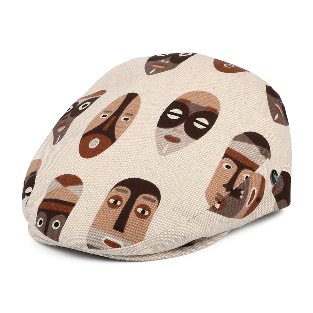 City Sport Tribal Mask Schiebermütze aus Baumwolle - Natur