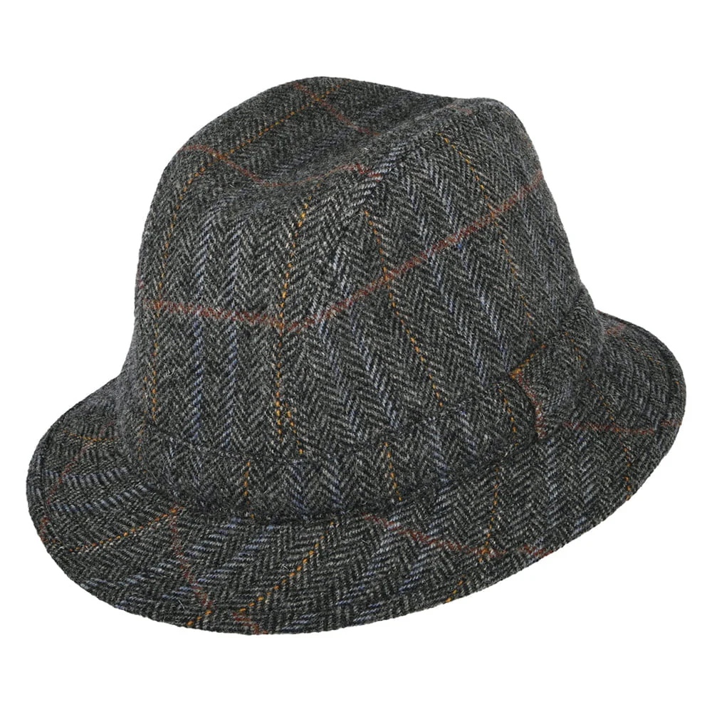 City Sport Trilby Hut Packbarer mit Fischgrätmuster - Grau-Multi