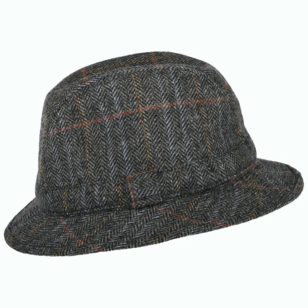 City Sport Trilby Hut Packbarer mit Fischgrätmuster - Grau-Multi - Image 2