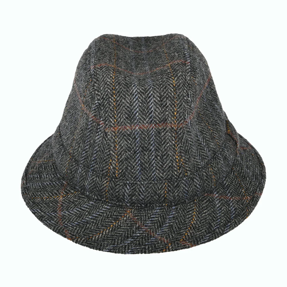 City Sport Trilby Hut Packbarer mit Fischgrätmuster - Grau-Multi - Image 3