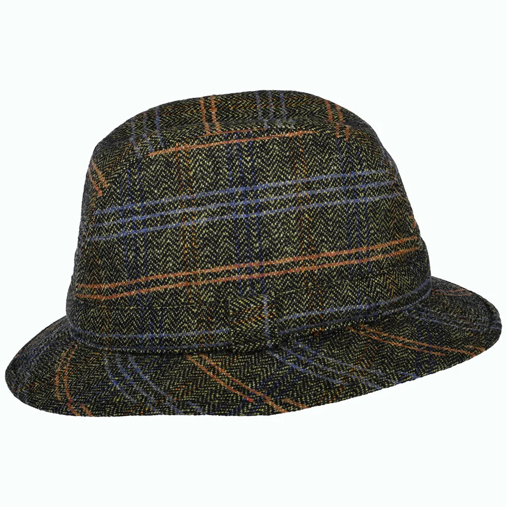 City Sport Trilby Hut Packbarer mit Fischgrätmuster - Hellbraun-Schwarz-Multi - Image 2