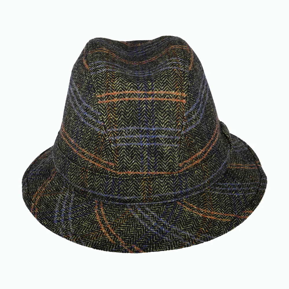 City Sport Trilby Hut Packbarer mit Fischgrätmuster - Hellbraun-Schwarz-Multi - Image 3