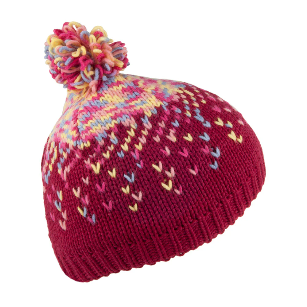 Columbia Kinder Siberian Sky Beanie Mütze - Pink-Burgunderrot - Image 2